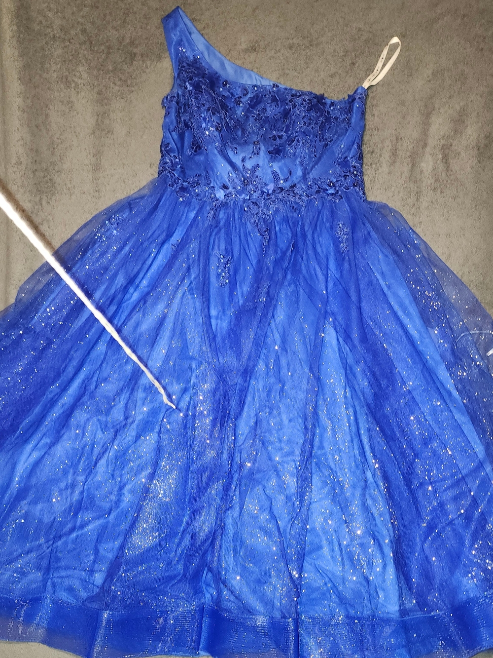 Prom Dress! Royal Blue One-Shoulder Sparkle Dress